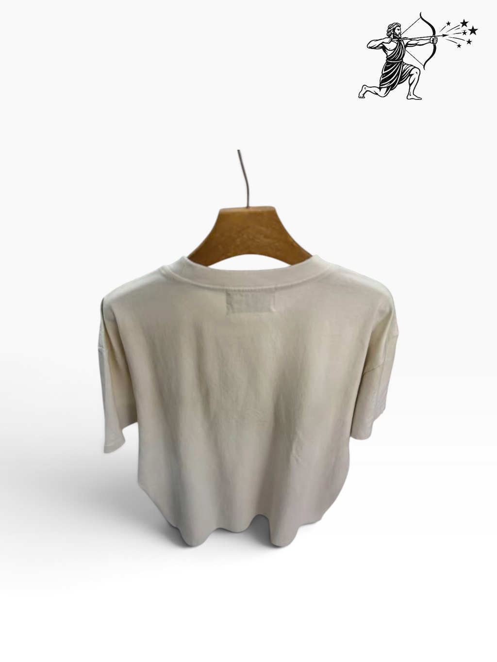 Satoshi Nakamoto Cream Black Studded T-Shirt