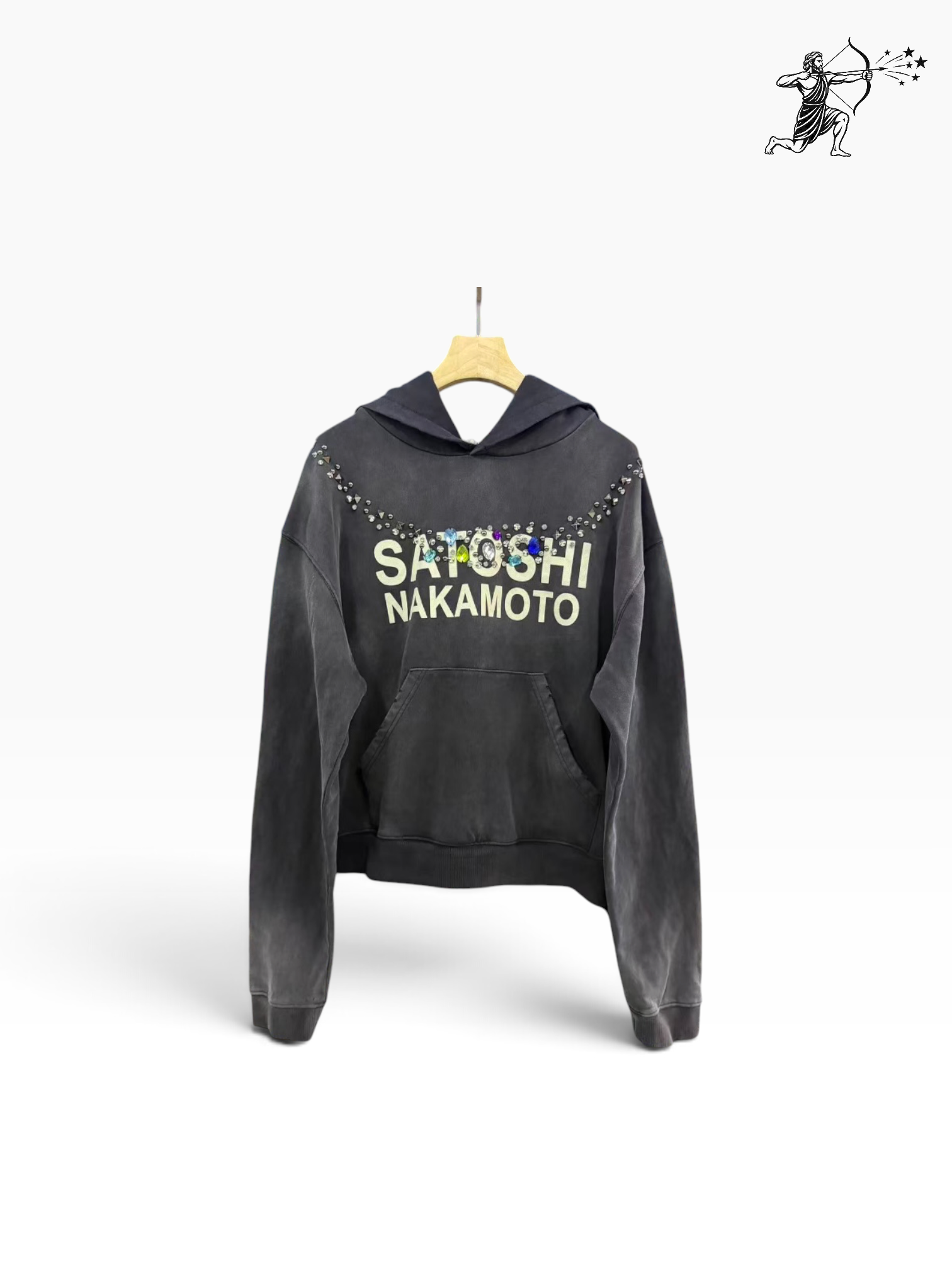 Satoshi Nakamoto Black Stone Necklace Hoodie