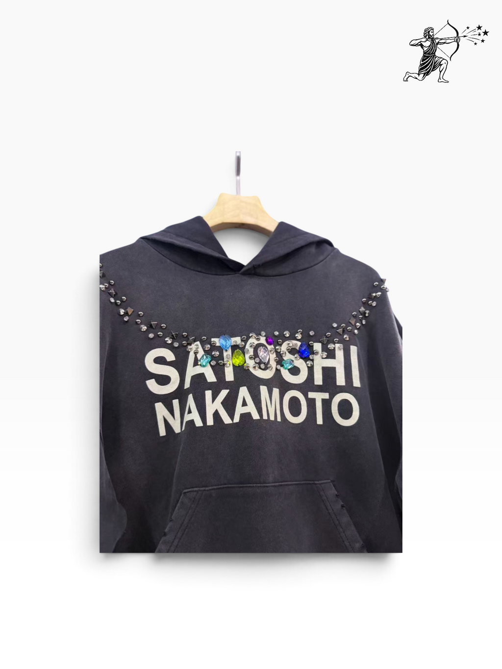 Satoshi Nakamoto Black Stone Necklace Hoodie