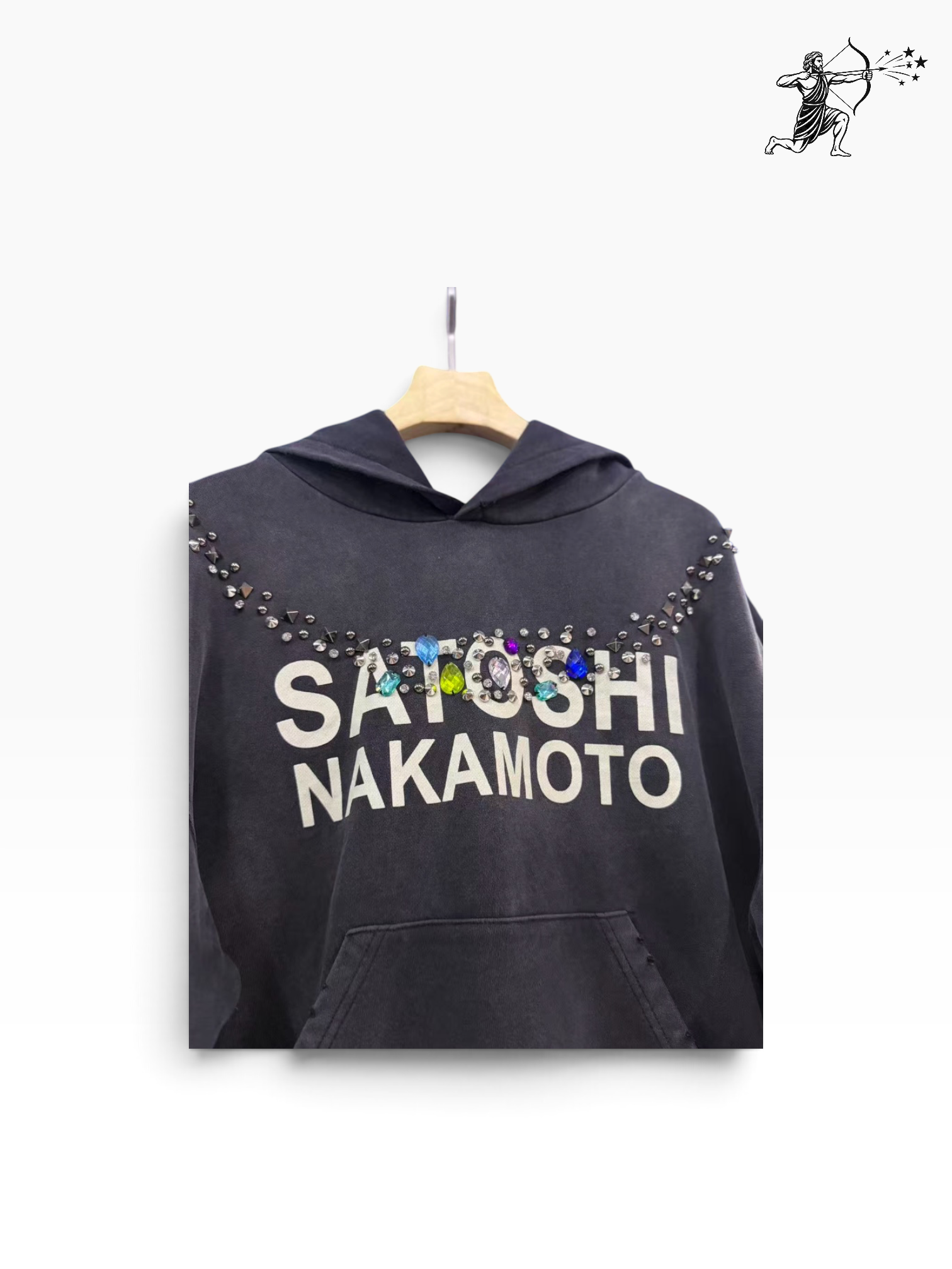 Satoshi Nakamoto Black Stone Necklace Hoodie