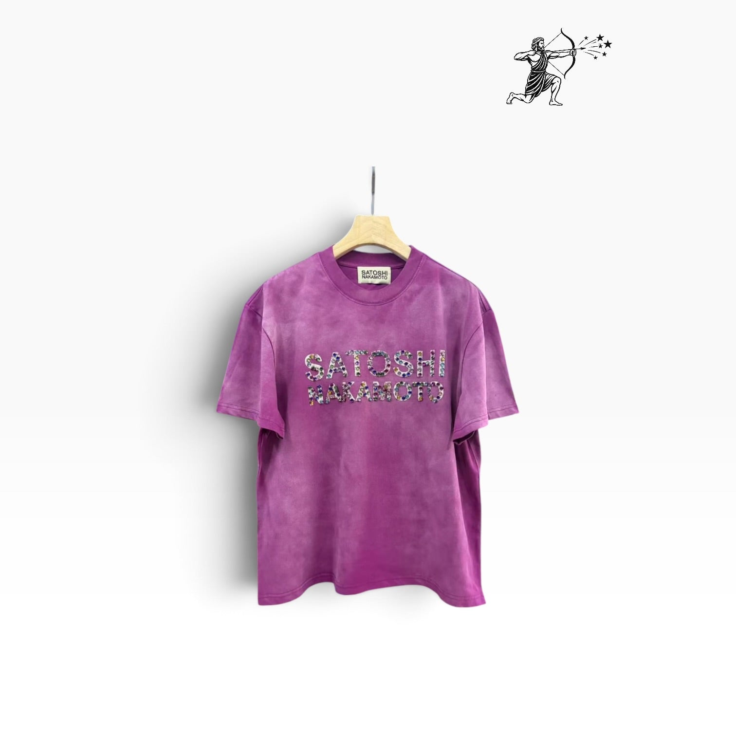 Satoshi Nakamoto Faded Purple T-Shirt