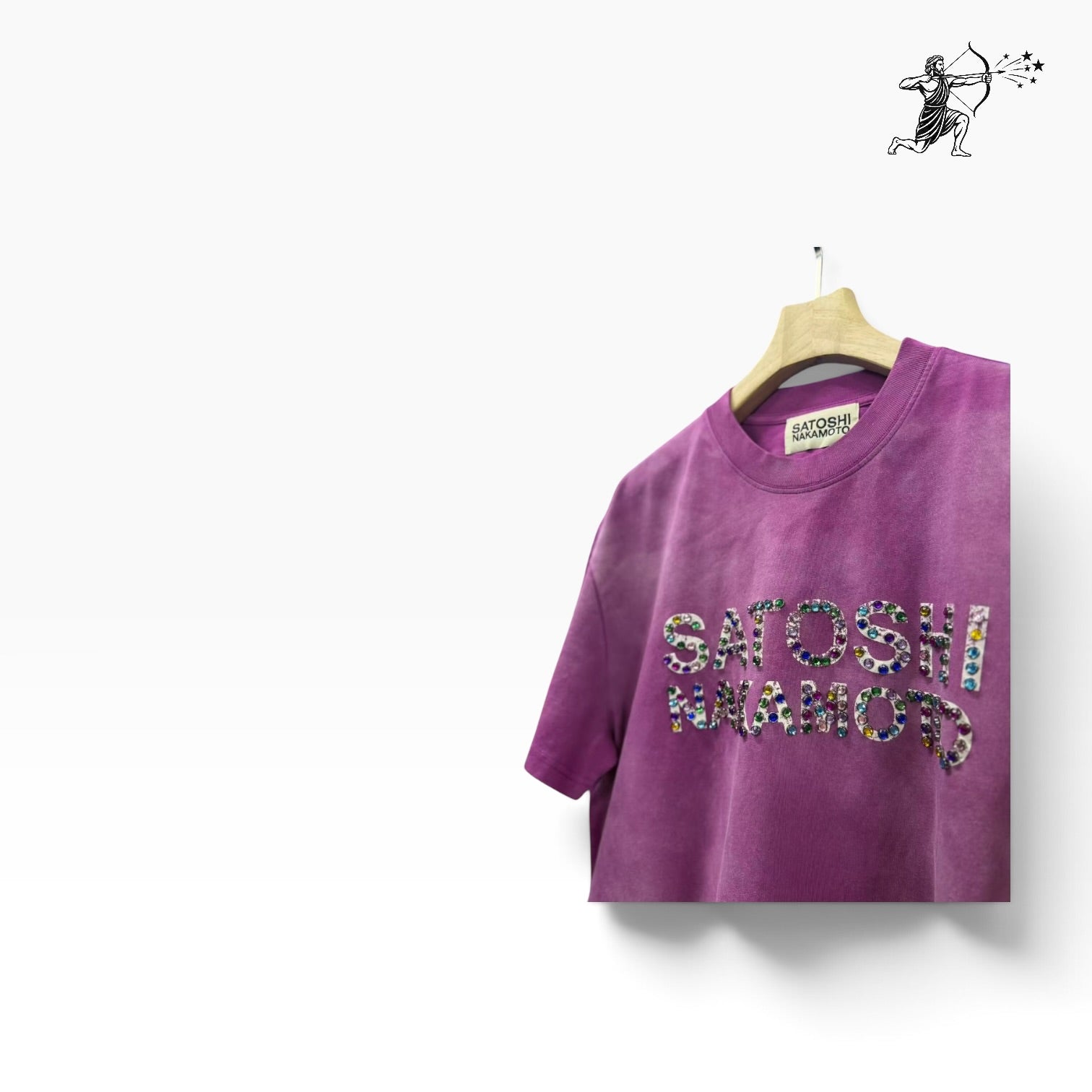 Satoshi Nakamoto Faded Purple T-Shirt