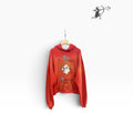 Paly Hollywood Red Studded 100 Days  Pullover Hoodie