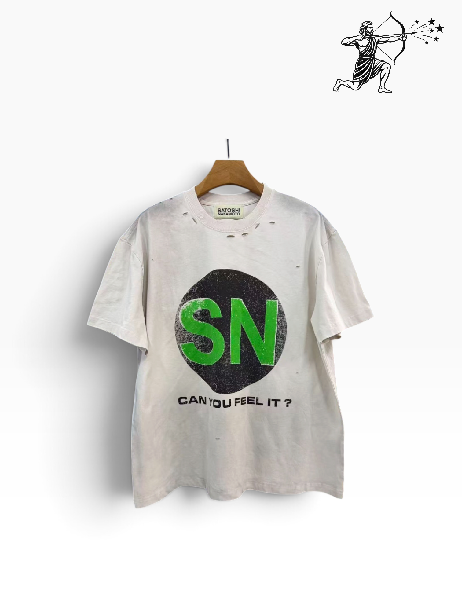 Satoshi Nakamoto White Can You Feel It? T-Shirt
