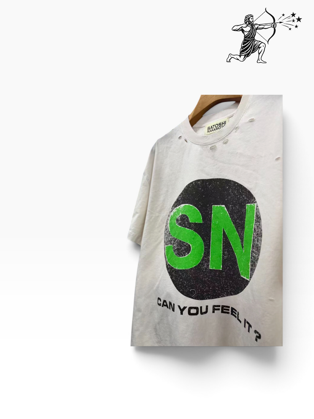 Satoshi Nakamoto White Can You Feel It? T-Shirt