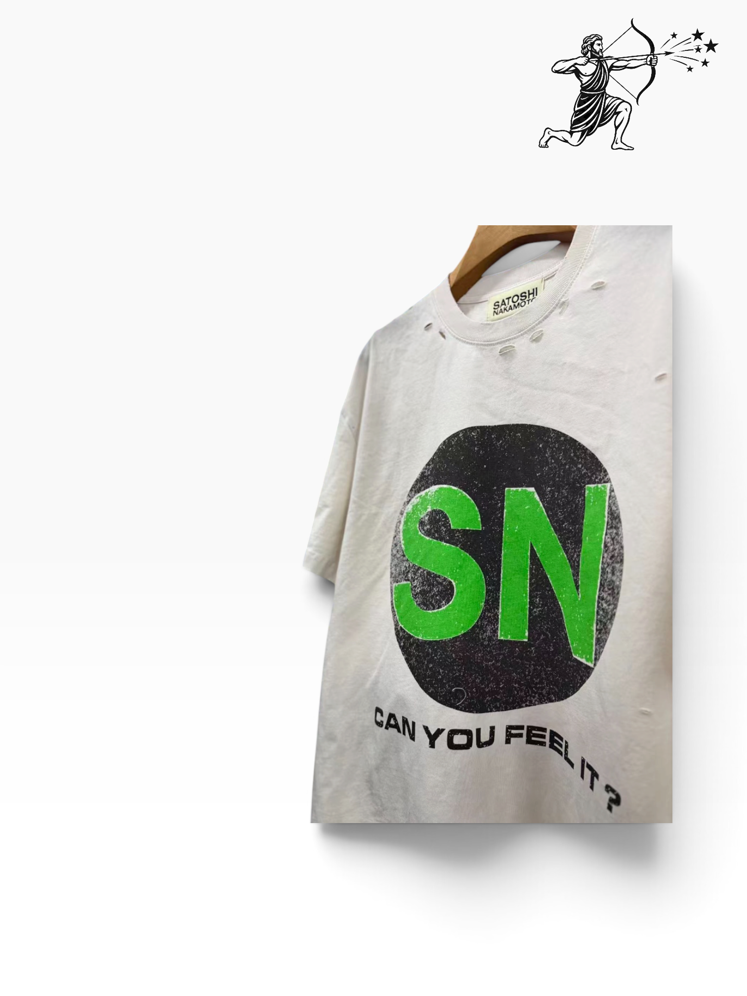 Satoshi Nakamoto White Can You Feel It? T-Shirt