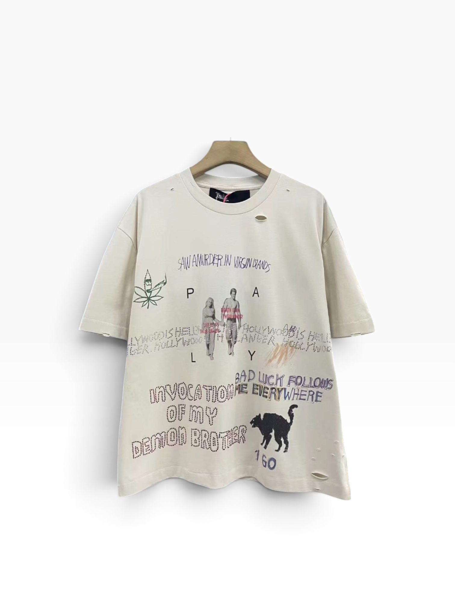 Paly Bad Luck Rhinestone T-Shirt