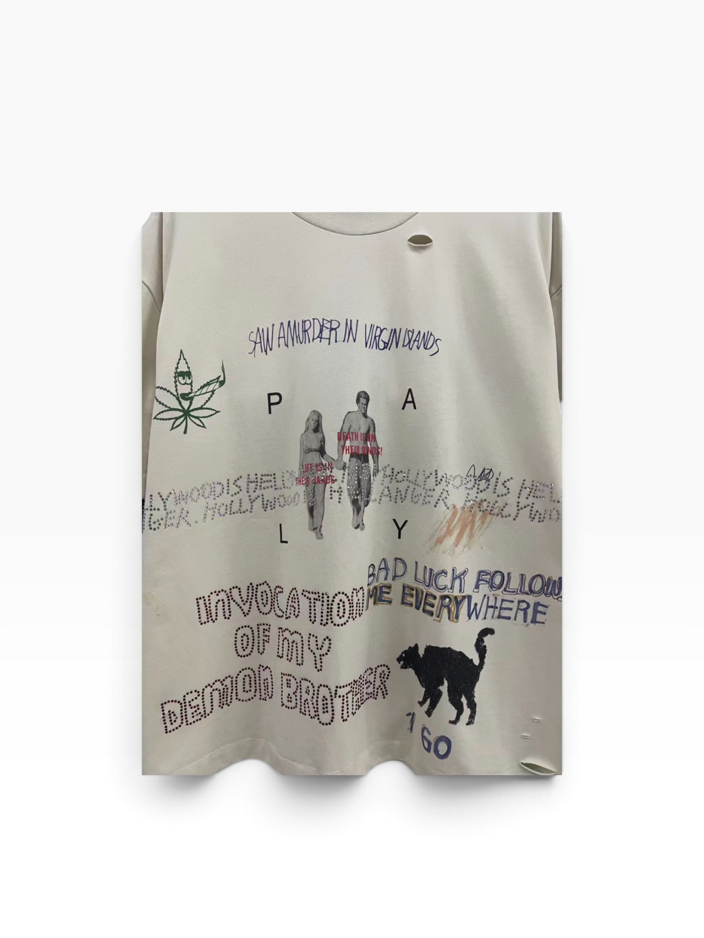Paly Bad Luck Rhinestone T-Shirt