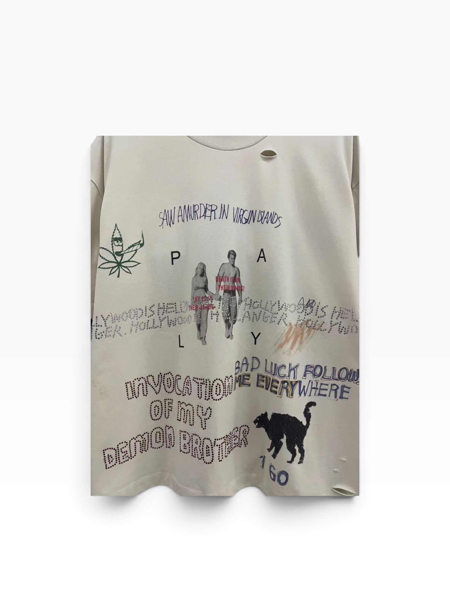 Paly Bad Luck Rhinestone T-Shirt