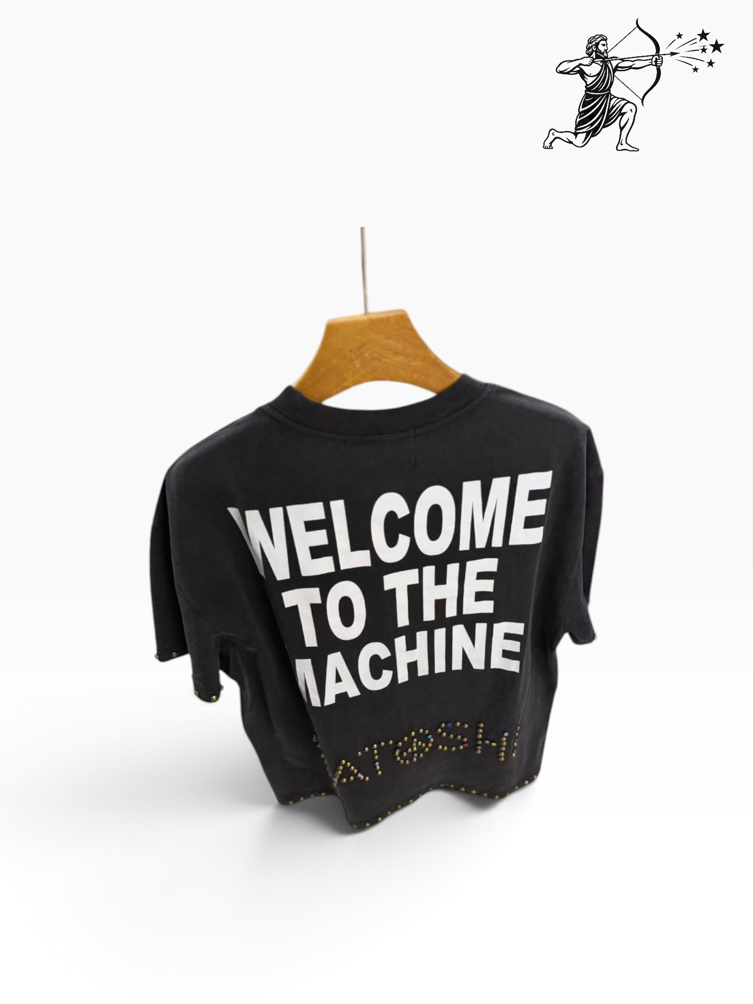 Satoshi Nakamoto Studded Crucifix T-Shirt