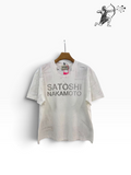 Satoshi Nakamoto White Distressed T-Shirt