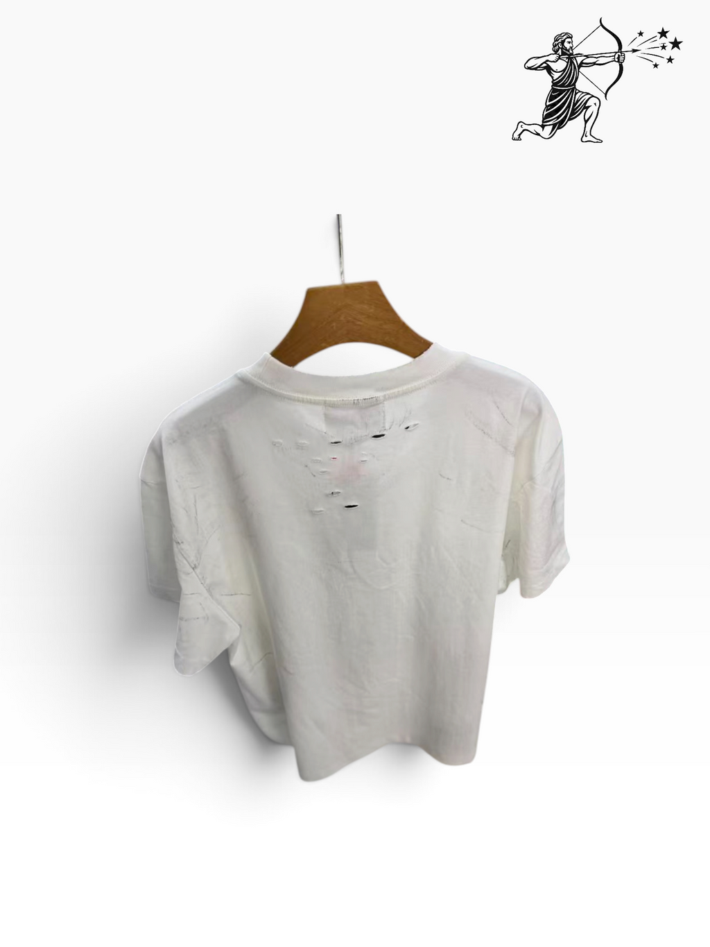 Satoshi Nakamoto White Distressed T-Shirt