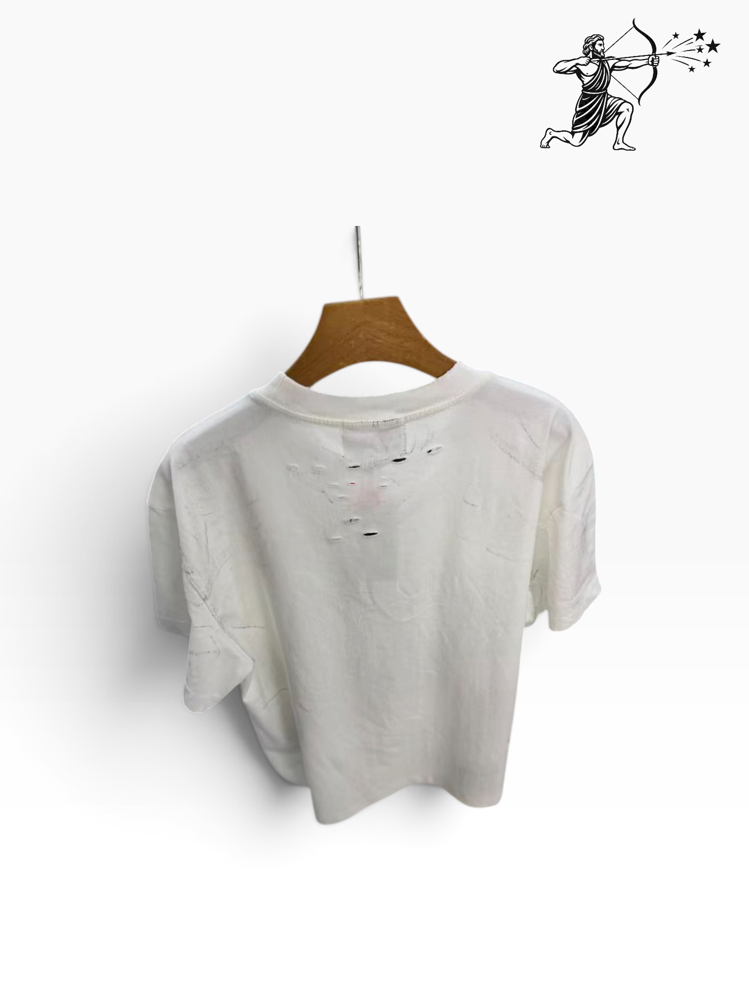 Satoshi Nakamoto White Distressed T-Shirt