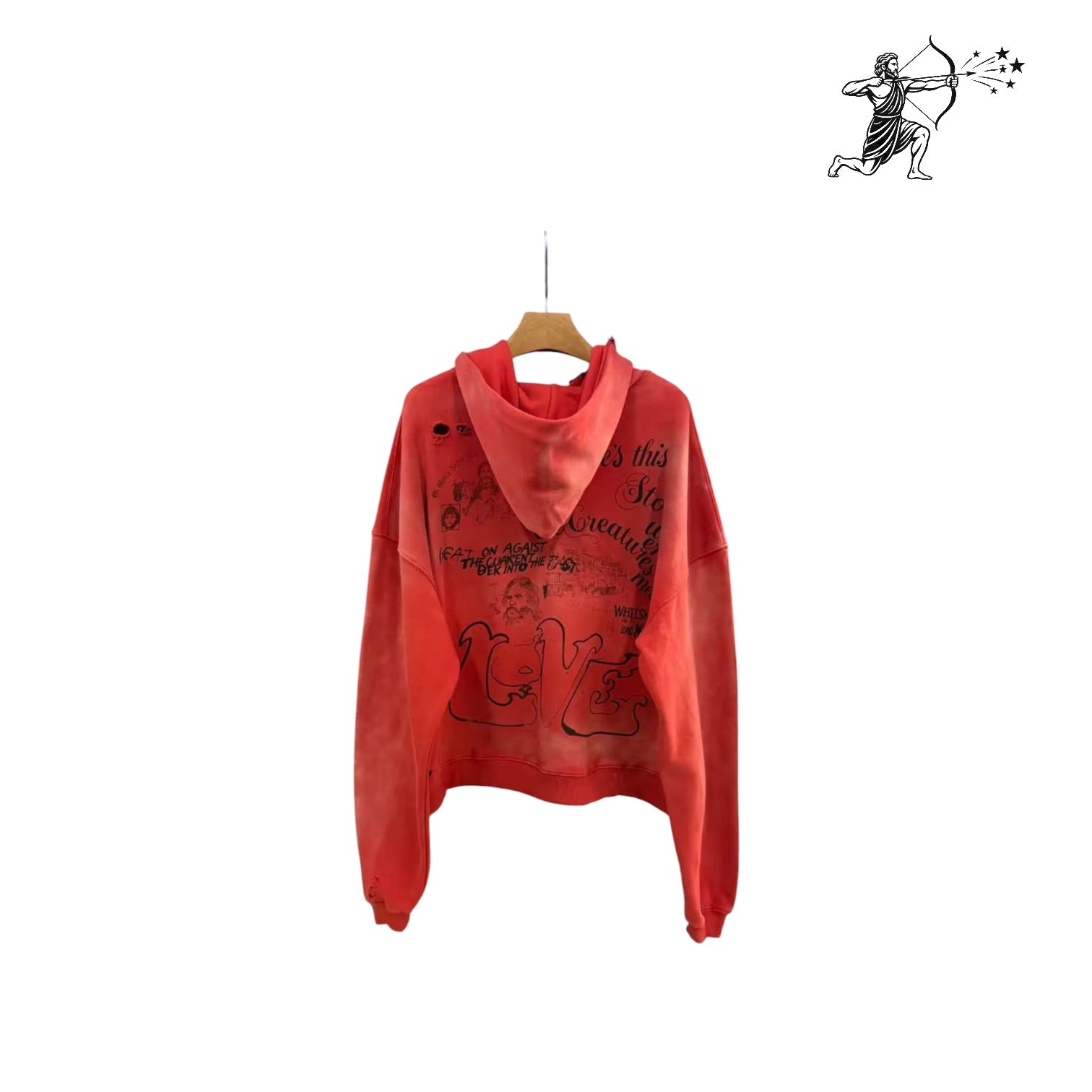 Paly Hollywood Red "Love Street 67"  Pullover Hoodie