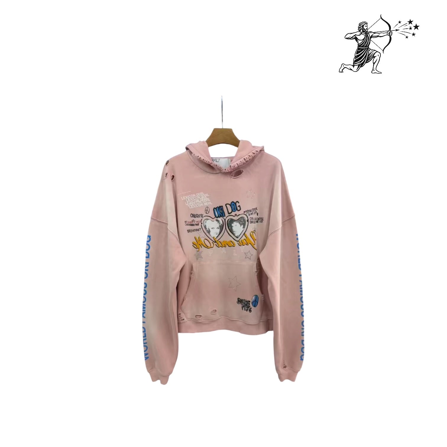 Paly Hollywood Pink Oki Dog Pullover Hoodie