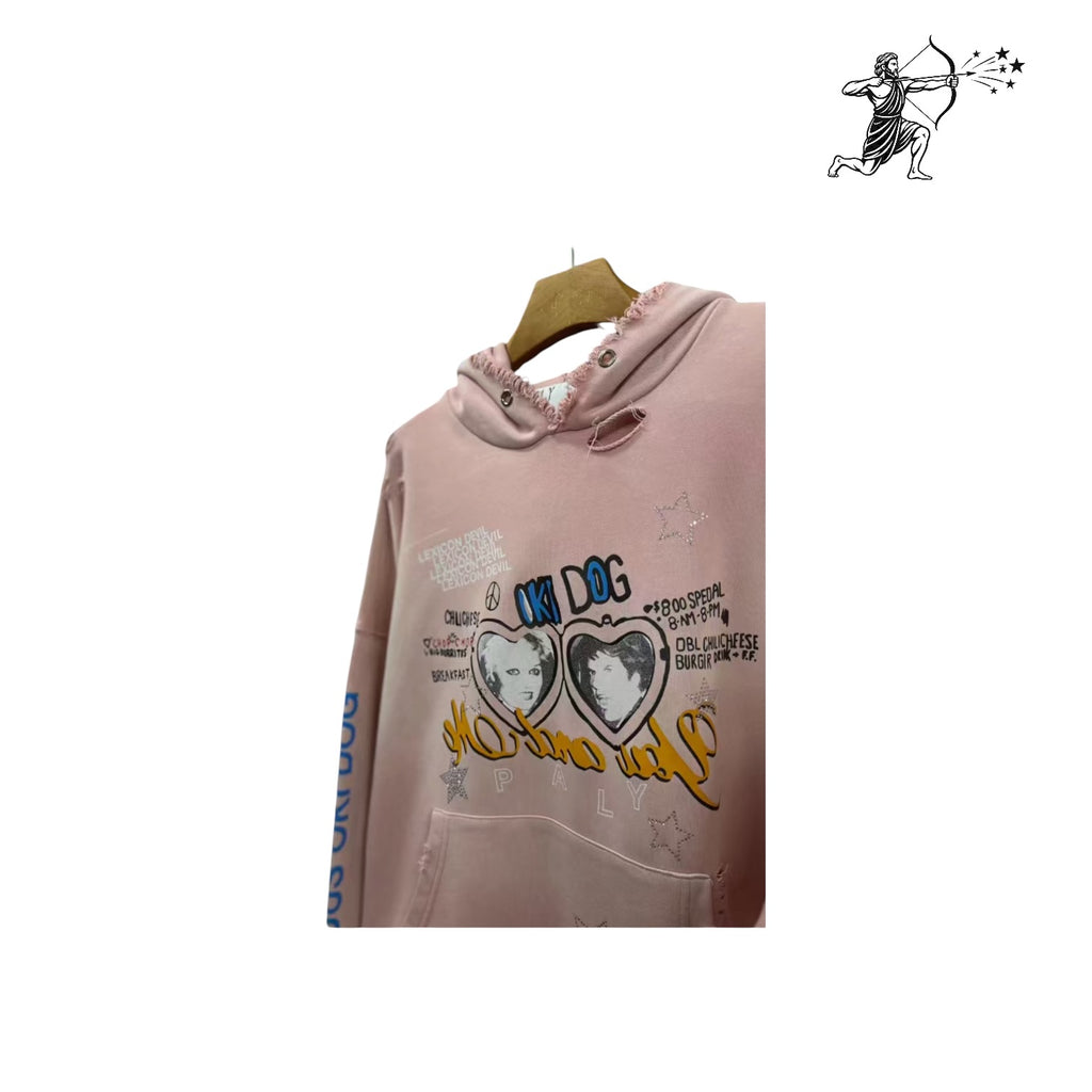 Paly Hollywood Pink Oki Dog Pullover Hoodie