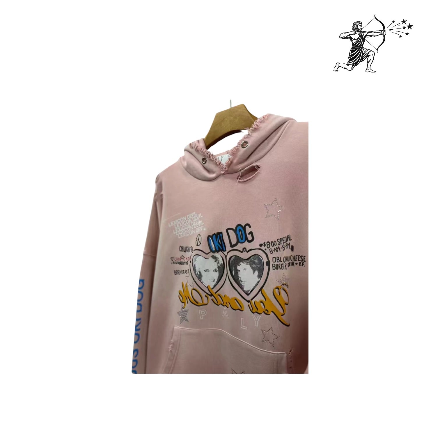 Paly Hollywood Pink Oki Dog Pullover Hoodie